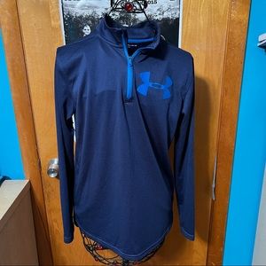 UA under armour blue pull over shirt top loose size YXL kids xl